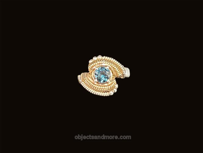 Light Blue Topaz Classic Ring IN0024 by RYAN EURE